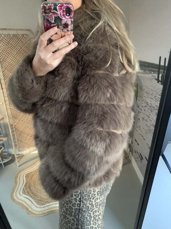 Bontjas - Khaki/Bruin