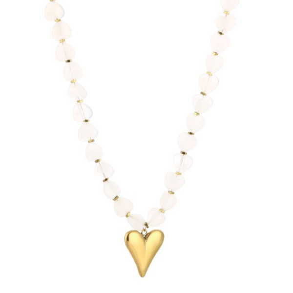 Ketting met bedel 'hartje'- White