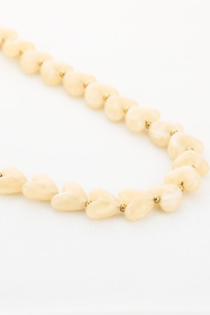 Ketting met hartjes - Beige