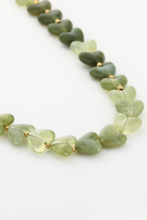 Ketting met hartjes - Light Green