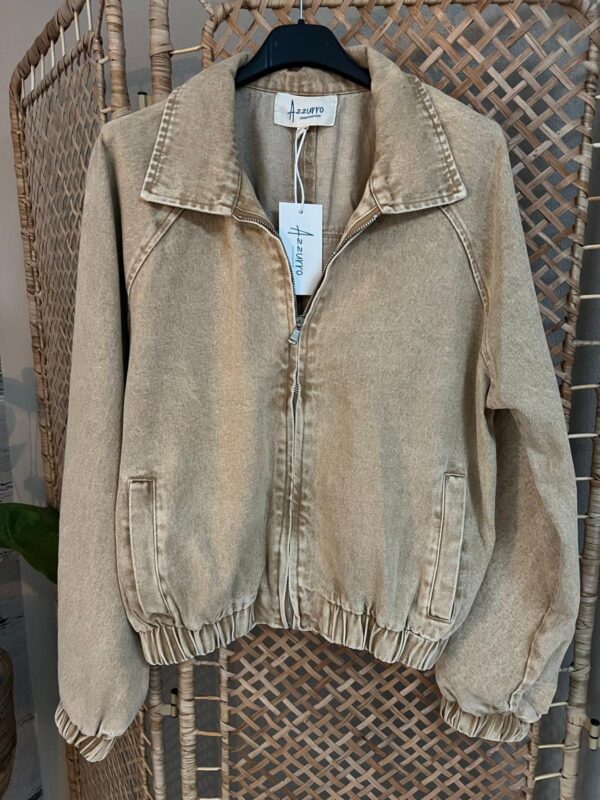 Bomber jacket Azzurro - Beige