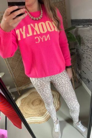 Comfy truitje 'Brooklyn' - Neon Roze
