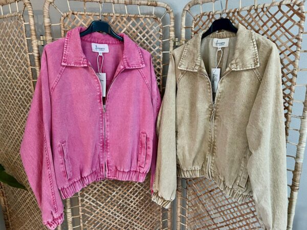 Bomber jacket Azzurro - Beige