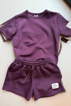 Comfy set oversized 'Perfect' - Aubergine