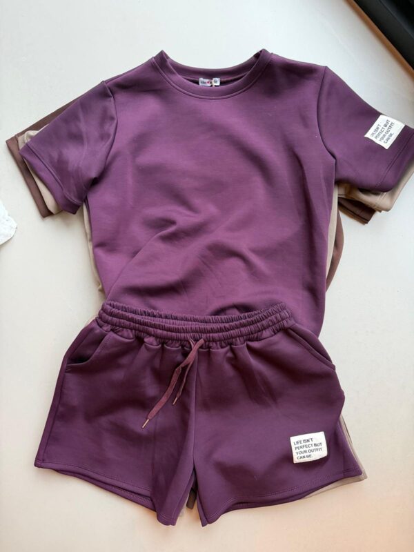 Comfy set oversized 'Perfect' - Aubergine