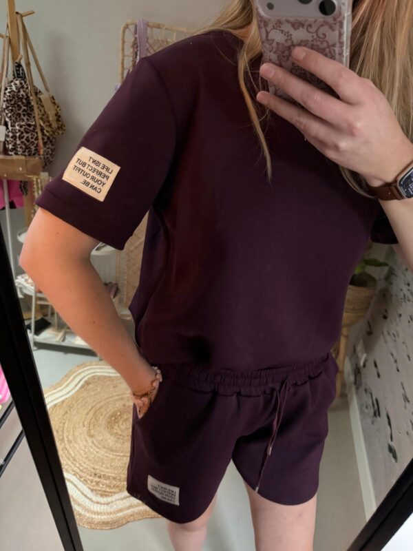 Comfy set oversized 'Perfect' - Aubergine