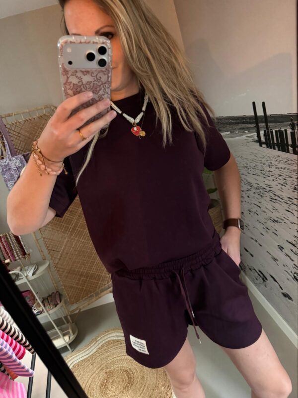 Comfy set oversized 'Perfect' - Aubergine
