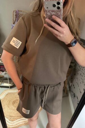 Comfy set oversized 'Perfect' - Taupe