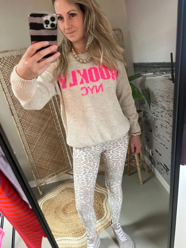 Sportlegging Travelstof Panter light - Beige van Azzurro