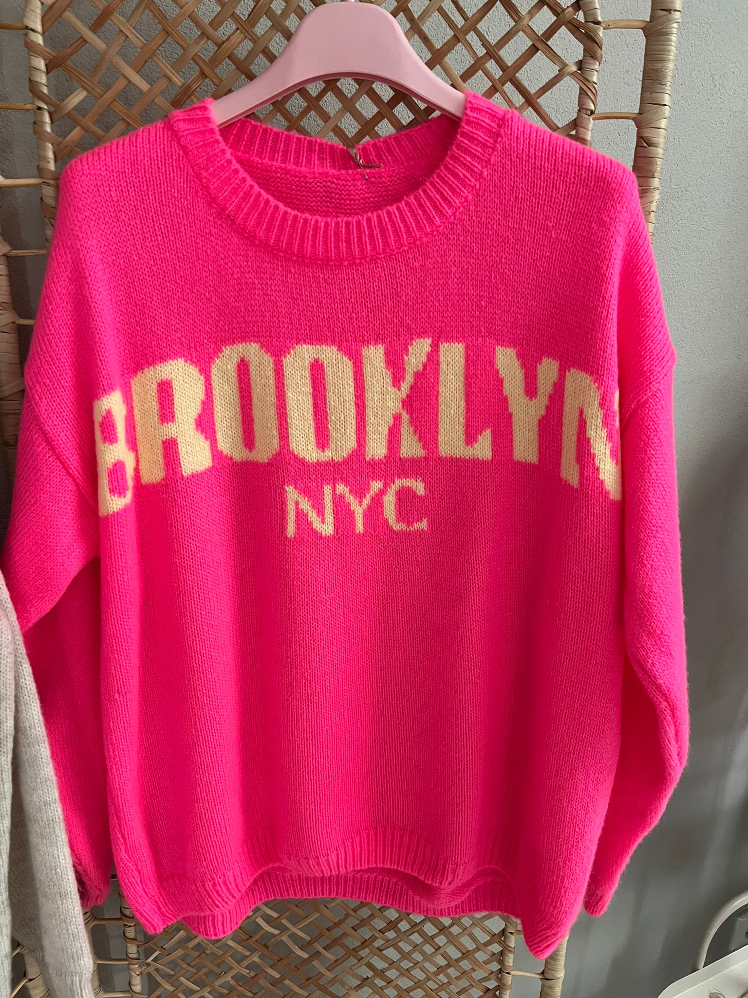Comfy truitje 'Brooklyn' - Neon Roze - Afbeelding 3