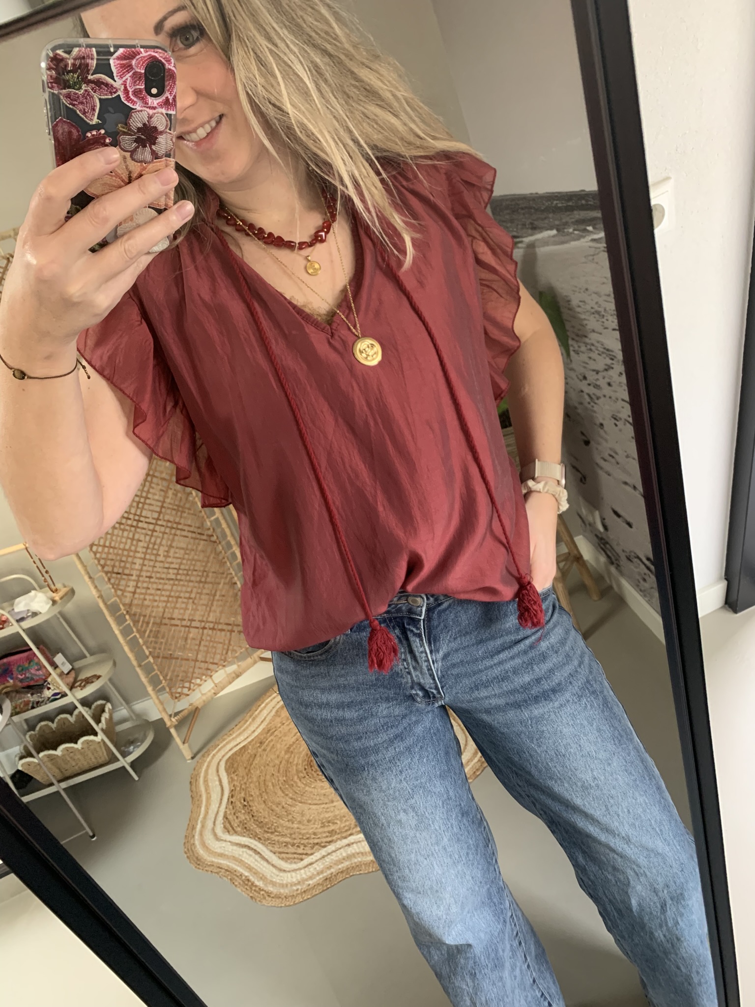 Top 'Fay' - Bordeaux - Afbeelding 2