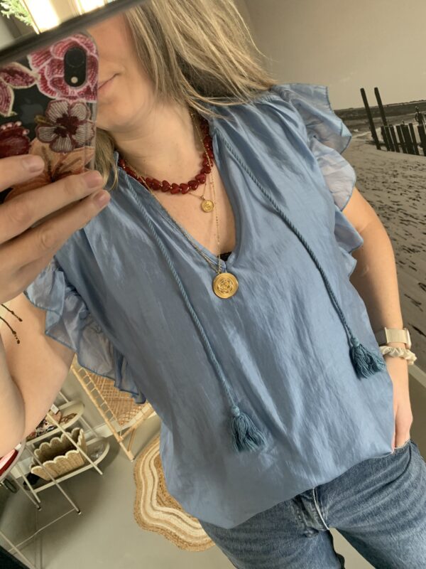 Top 'Fay' - Skyblauw