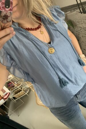 Top 'Fay' - Skyblauw