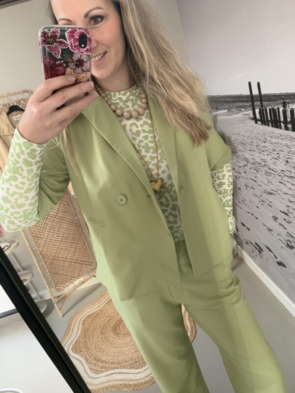 Leopard Longsleeve - Groen/Wit