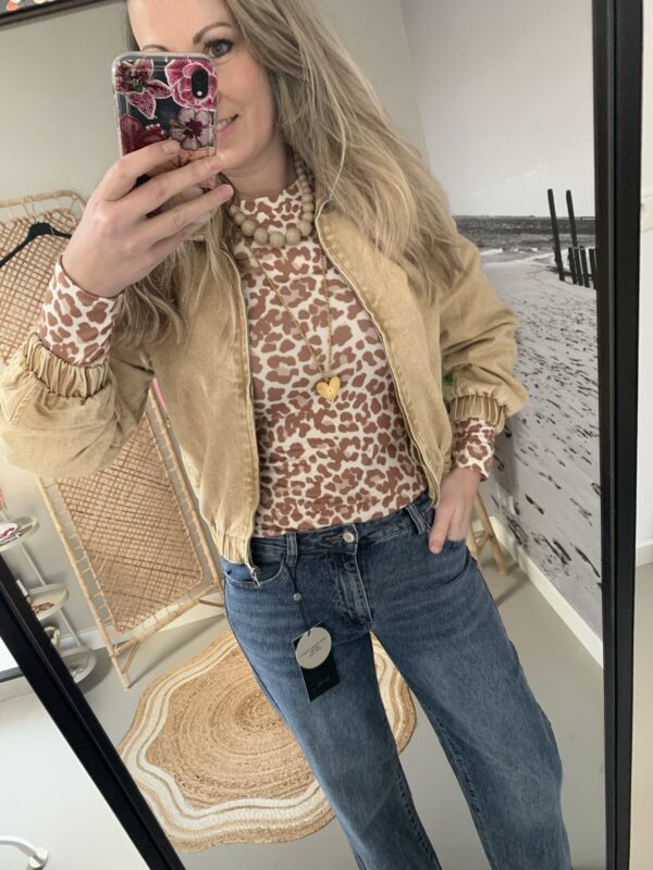 Bomber jacket Azzurro - Beige