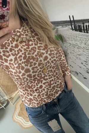 Leopard Longsleeve - Bruin/Wit