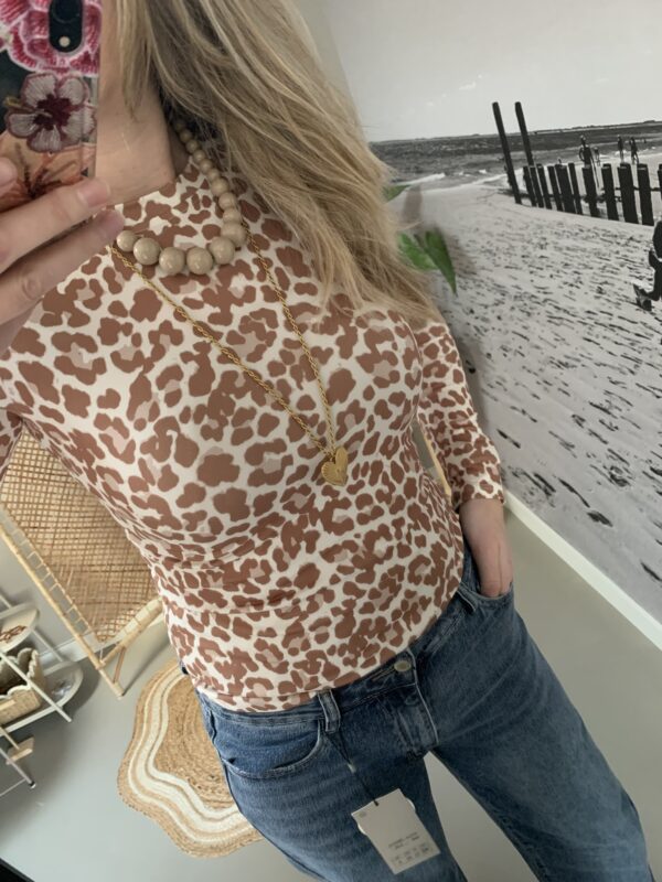 Leopard Longsleeve - Bruin/Wit