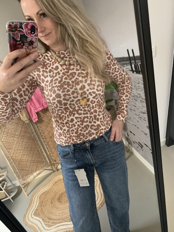 Leopard Longsleeve - Bruin/Wit