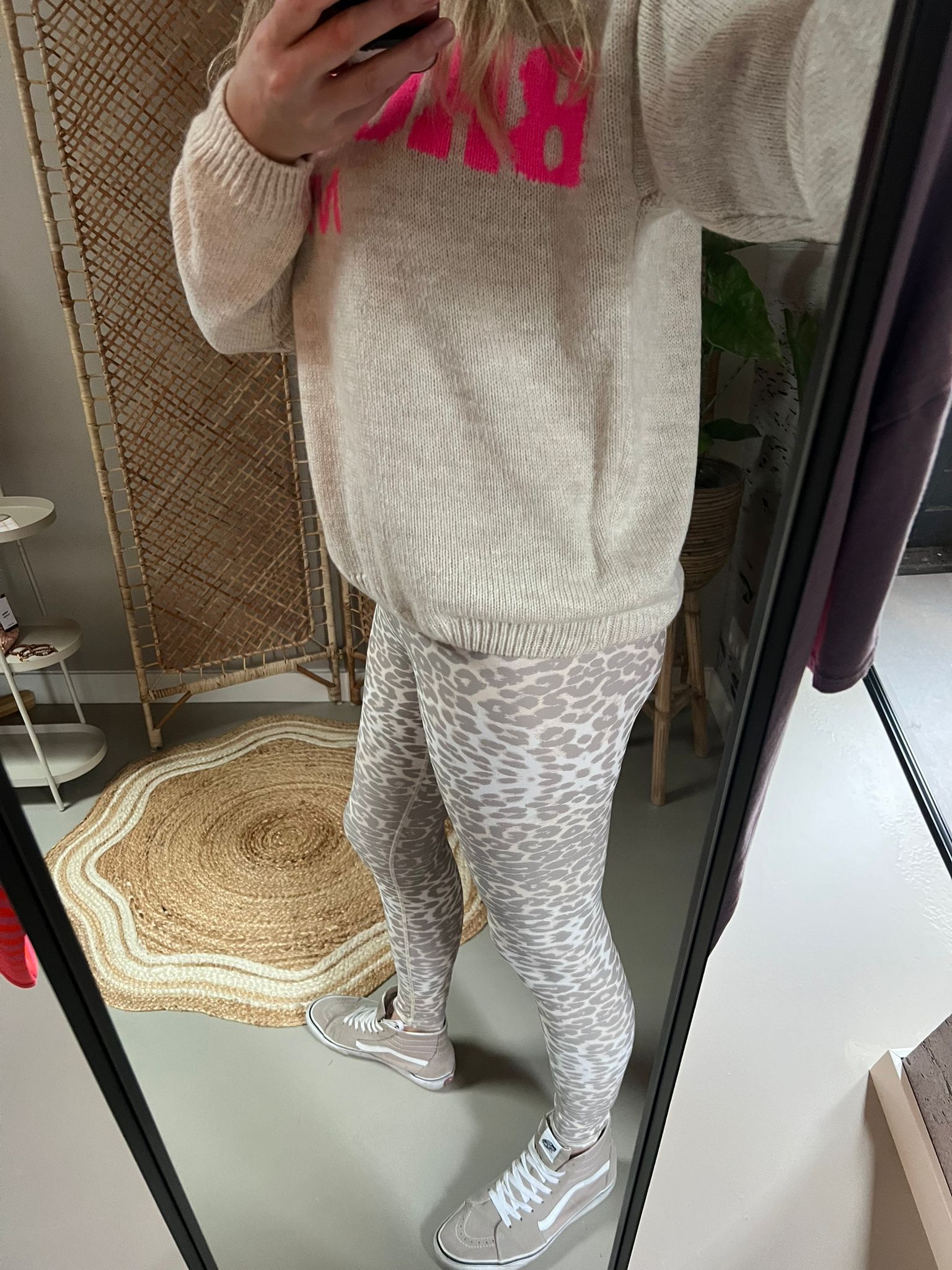 Sportlegging Travelstof Panter light - Beige van Azzurro - Afbeelding 3