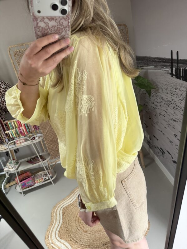 Blouse 'Mies' - Geel - Tencel
