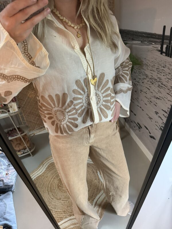 Blouse 'Beach' - Beige/Taupe