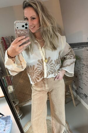 Blouse 'Beach' - Beige/Taupe
