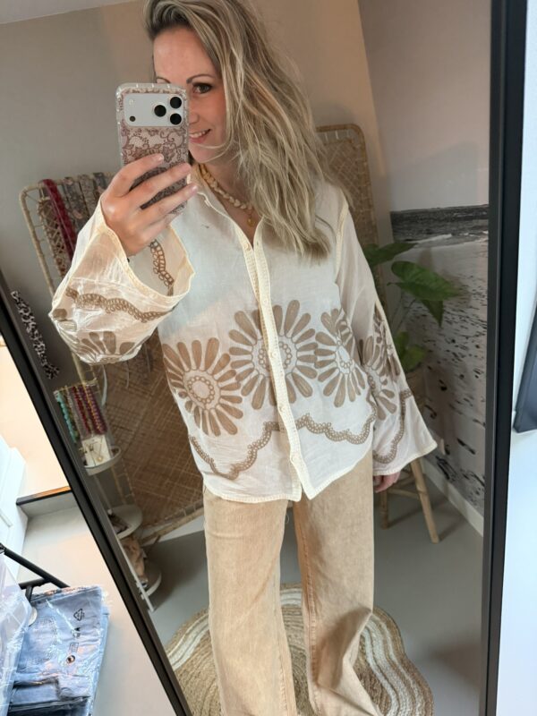Blouse 'Beach' - Beige/Taupe