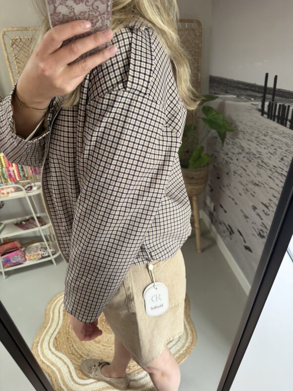 Bomberjasje ruitjes - Beige/Bruin/Taupe