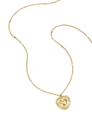 Lange ketting met hart bedel - Goud