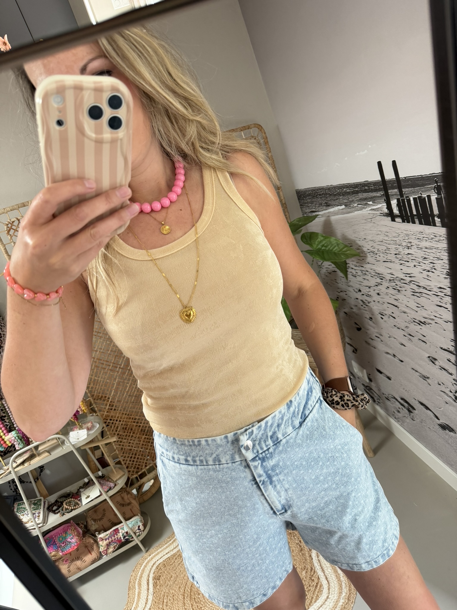 Top - Azzurro - Beige - Afbeelding 3