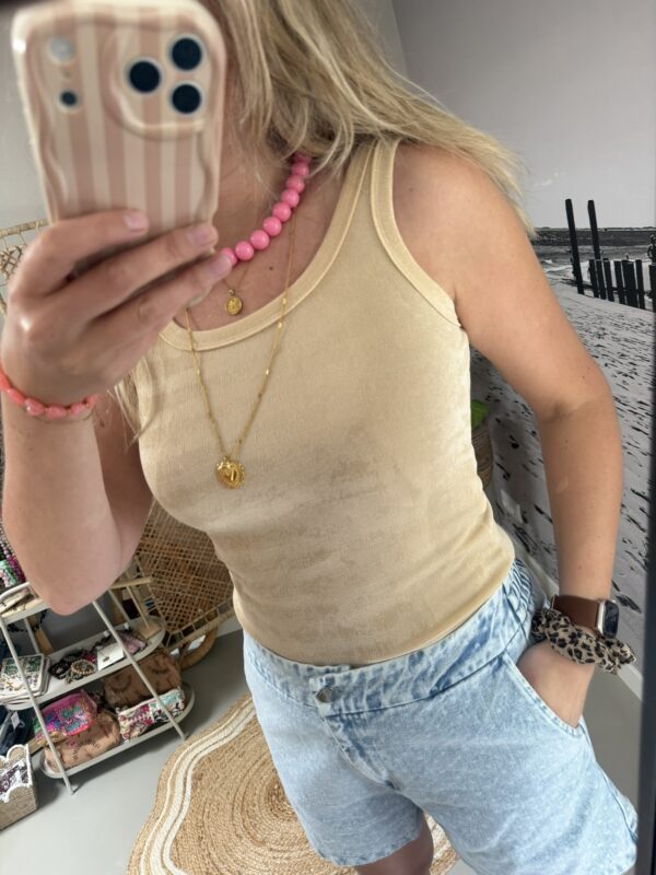 Top - Azzurro - Beige