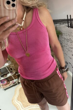 Top - Azzurro - Roze
