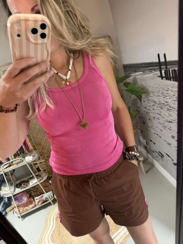 Top - Azzurro - Roze