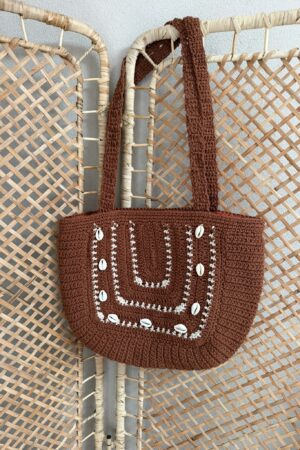 Bag 'Boho' - Bruin/Schelpjes
