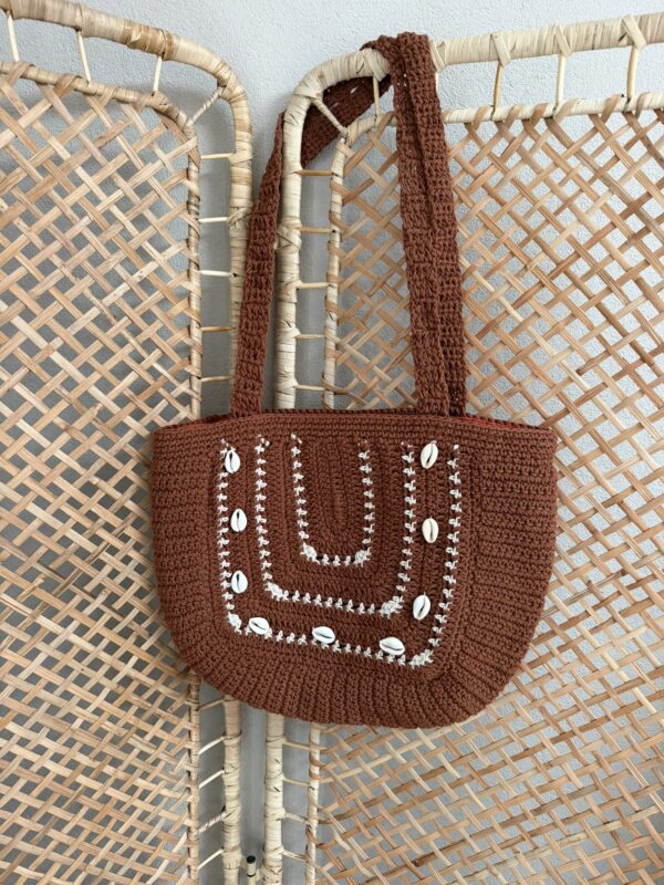 Bag 'Boho' - Bruin/Schelpjes