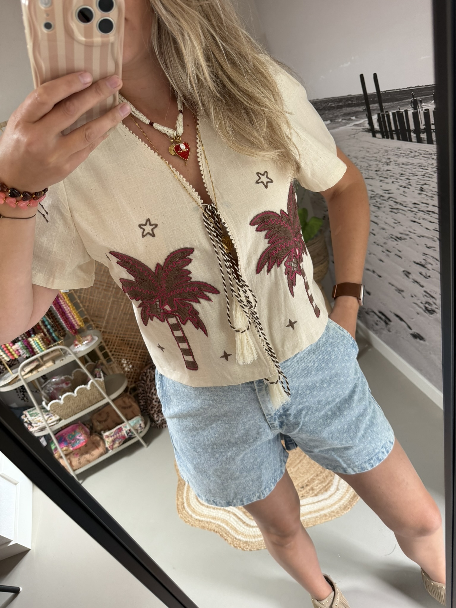 Set Palmtree - Beige/Roze - Afbeelding 4