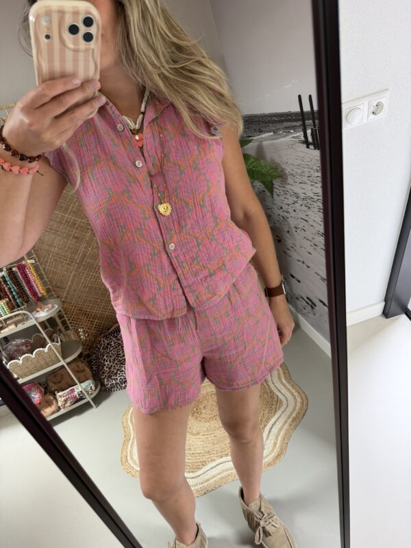 Set summer print - Roze/Taupe/Oranje
