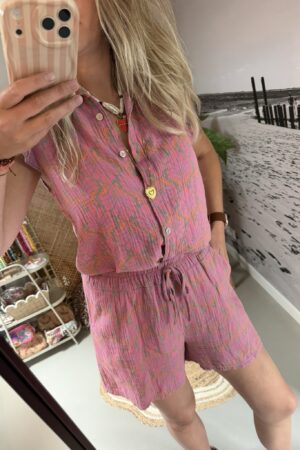 Set summer print - Roze/Taupe/Oranje