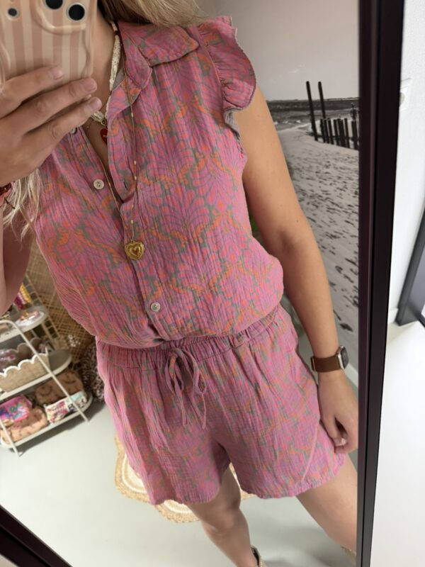 Set summer print - Roze/Taupe/Oranje