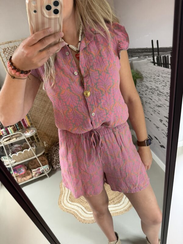 Set summer print - Roze/Taupe/Oranje
