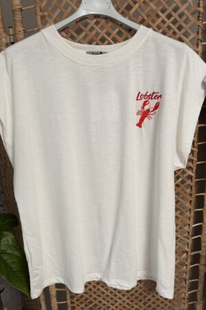 Top 'Lobster' - Kapmouwtje - Wit