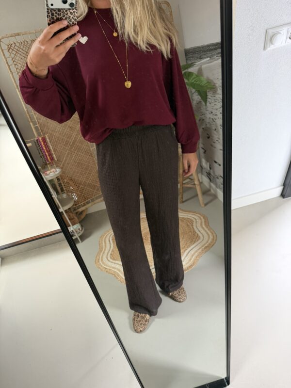 Broek wafel - Azzurro - Bruin