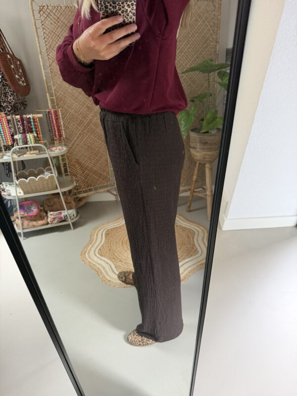 Broek wafel - Azzurro - Bruin