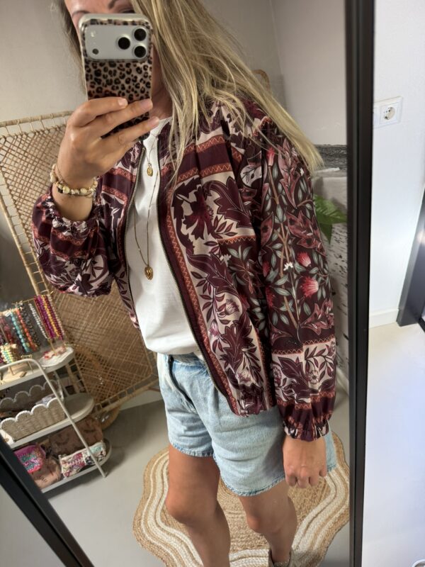 Bomber jack/vestje - 'Flower Power'