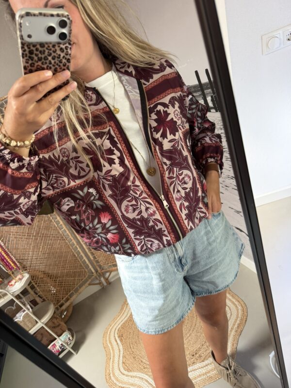 Bomber jack/vestje - 'Flower Power'