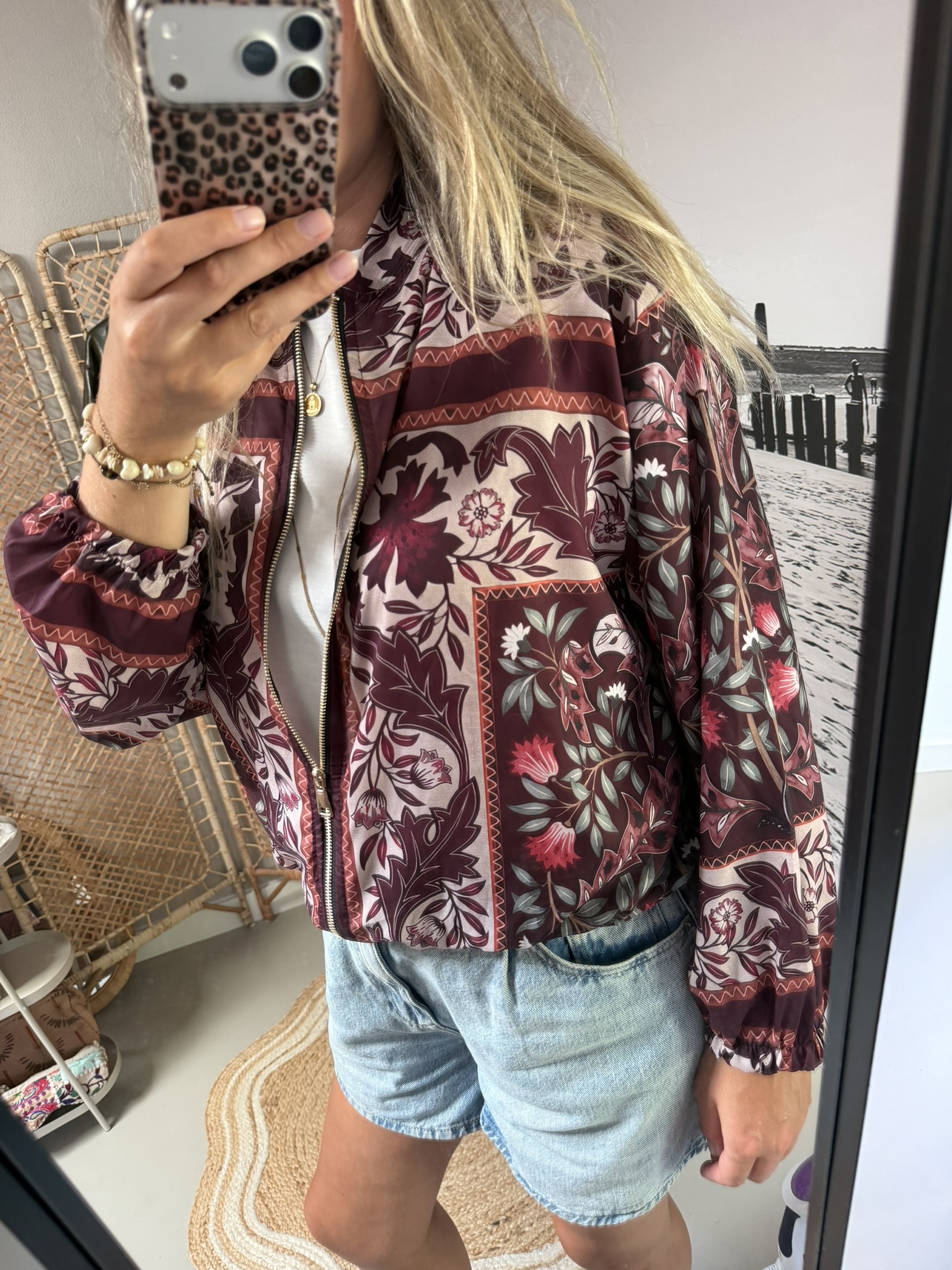 Bomber jack/vestje - 'Flower Power' - Afbeelding 4