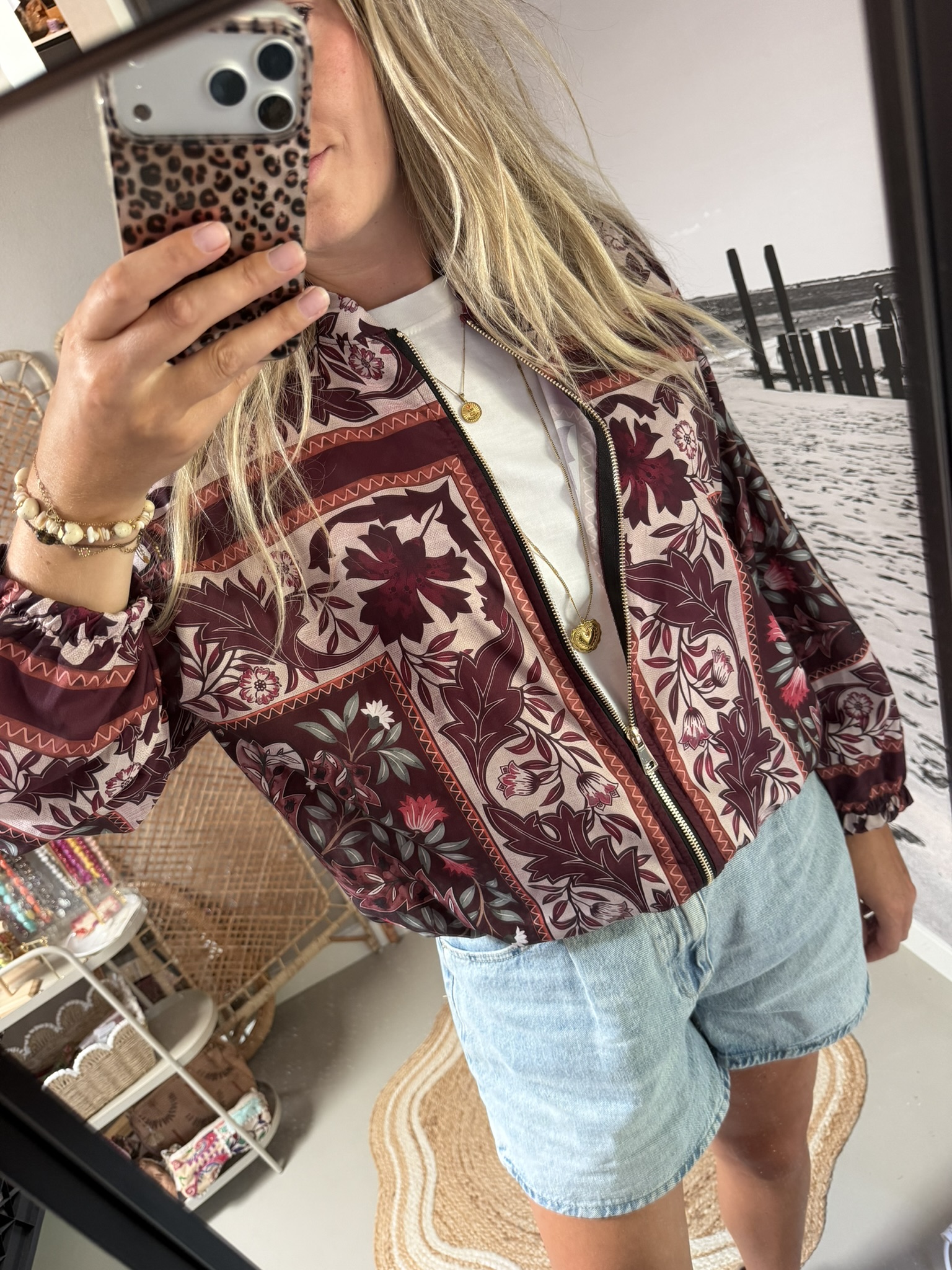 Bomber jack/vestje - 'Flower Power' - Afbeelding 2