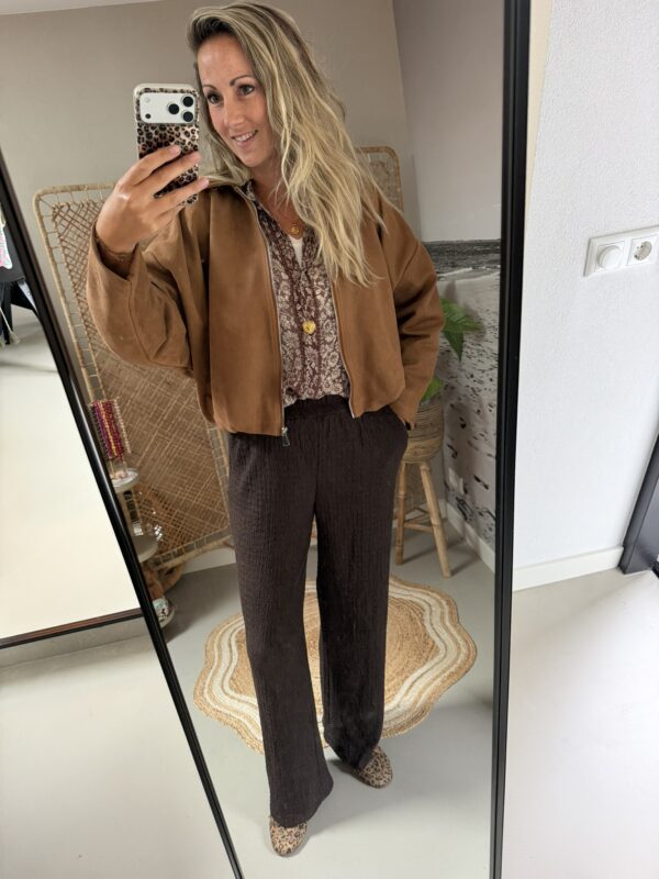 Broek wafel - Azzurro - Bruin
