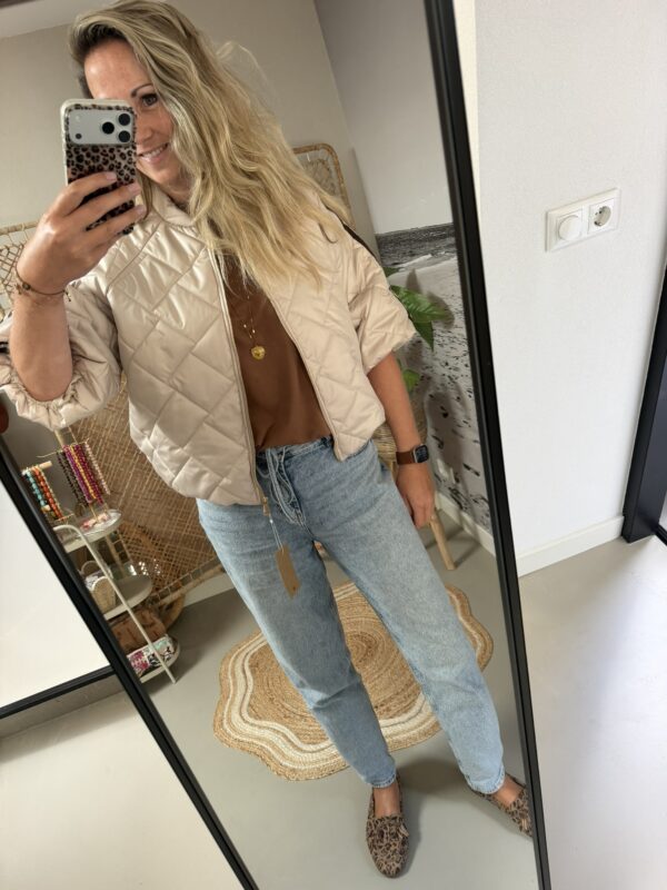 Bomber jack - Beige/Bruine bies