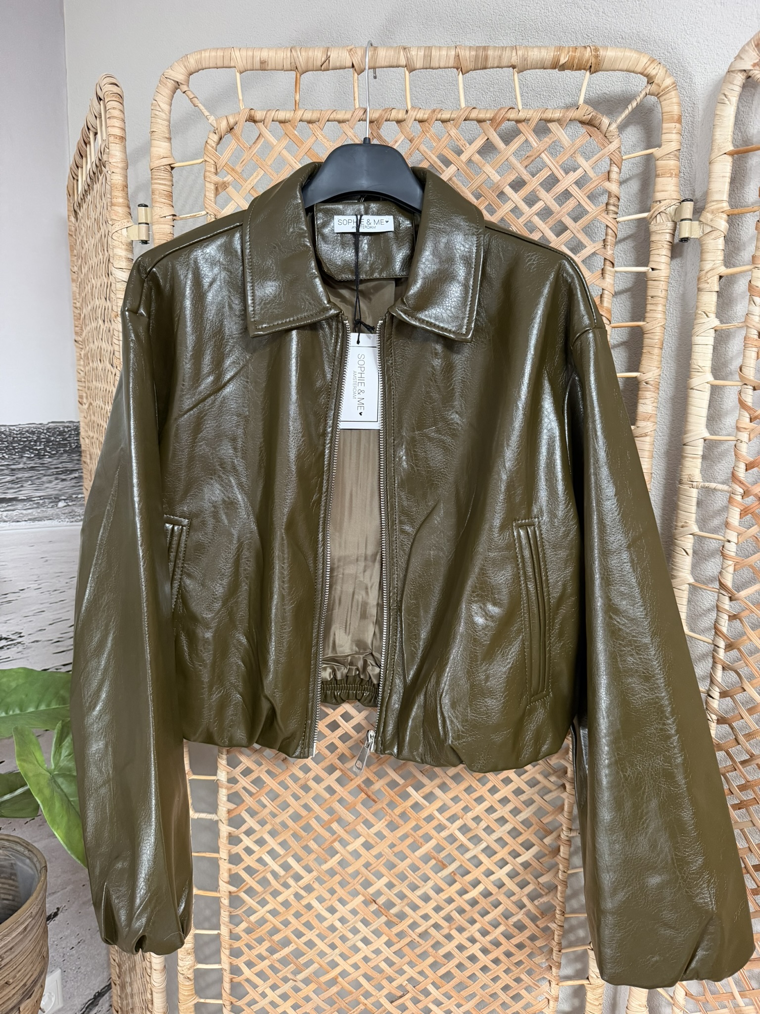 Lak jacket - Groen